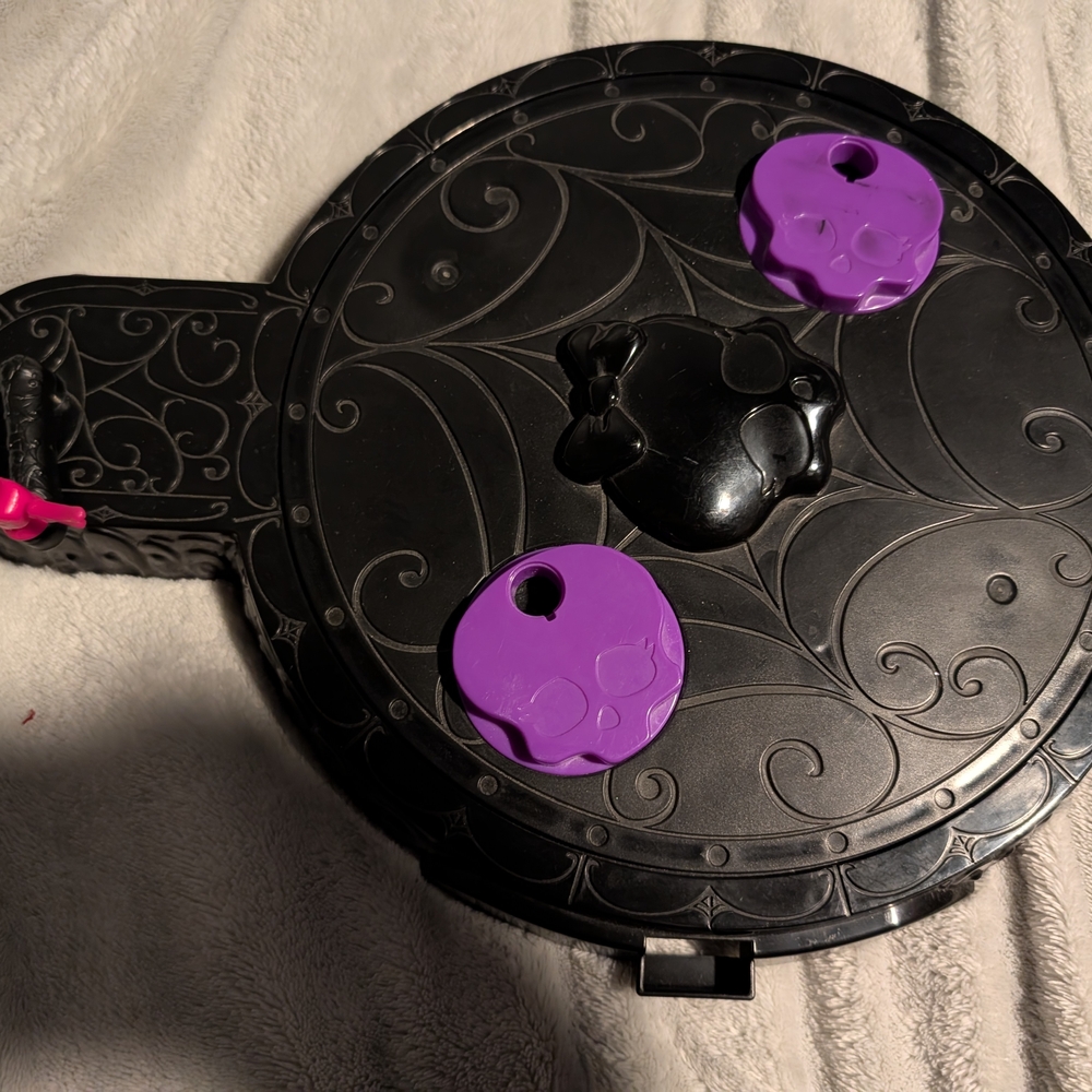 Black and Purple Decorative Lid